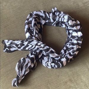 Sheer Zebra Print Scarf